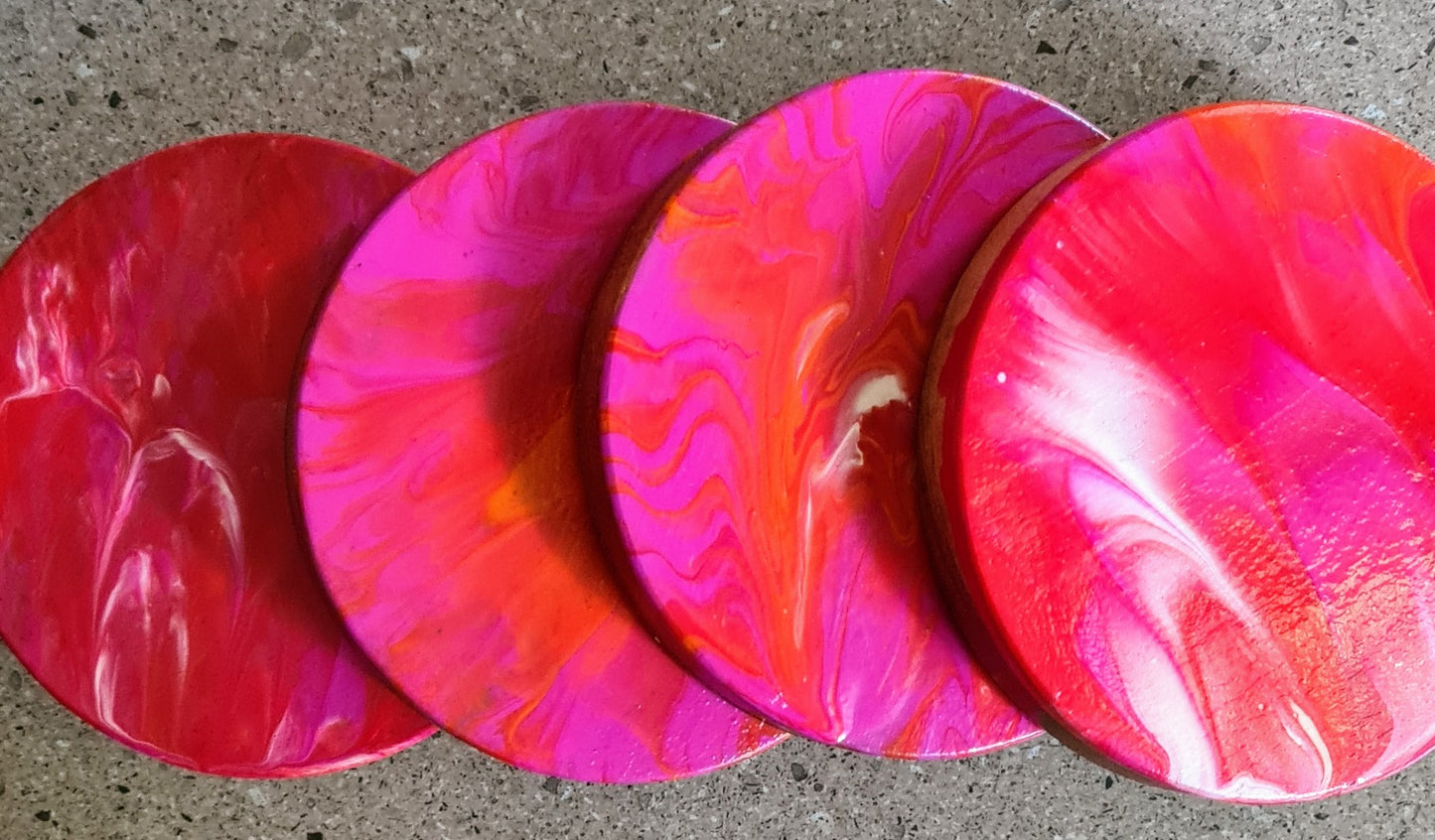 Spring colour coasters