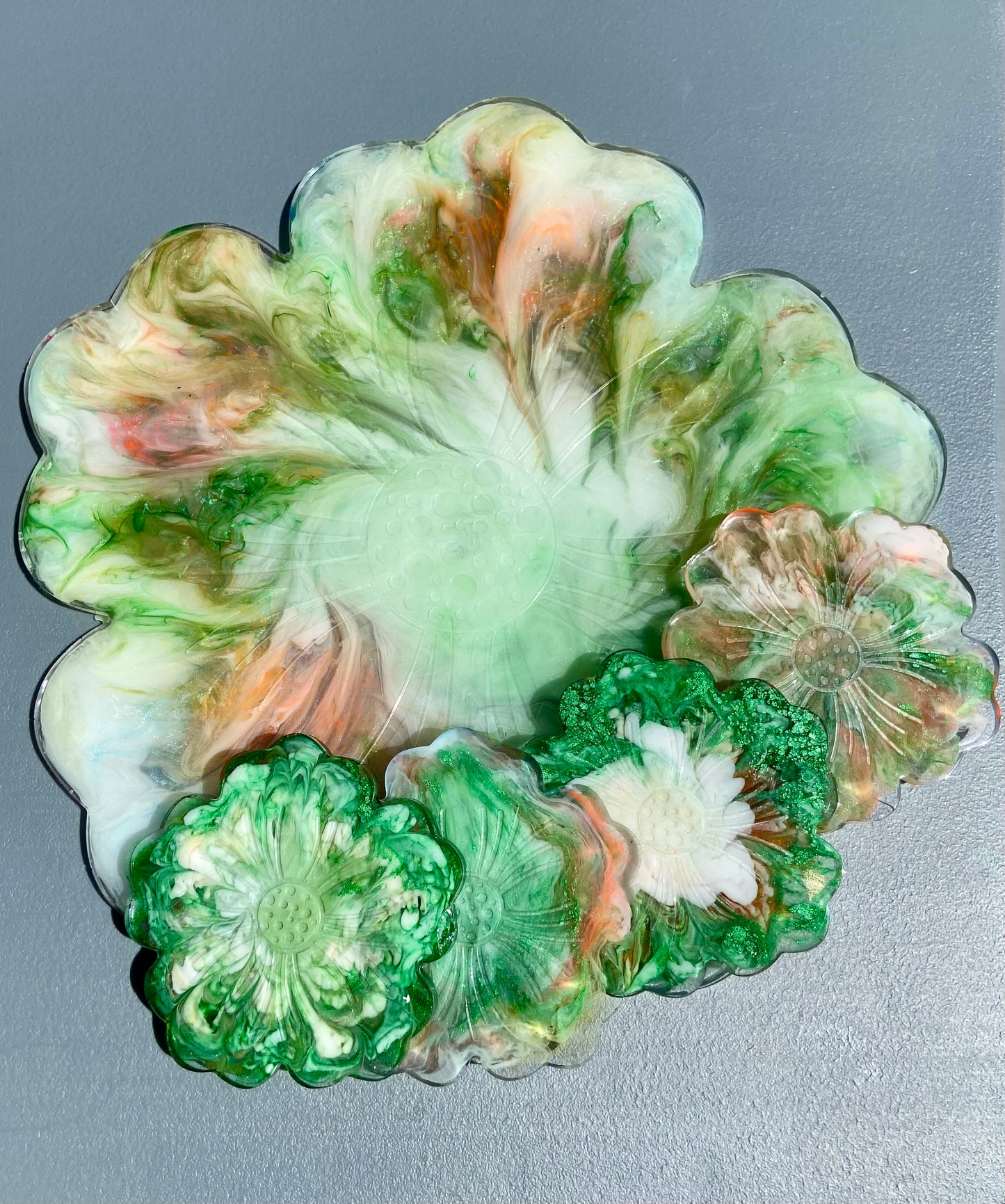 Resin Coaster and Plate Set