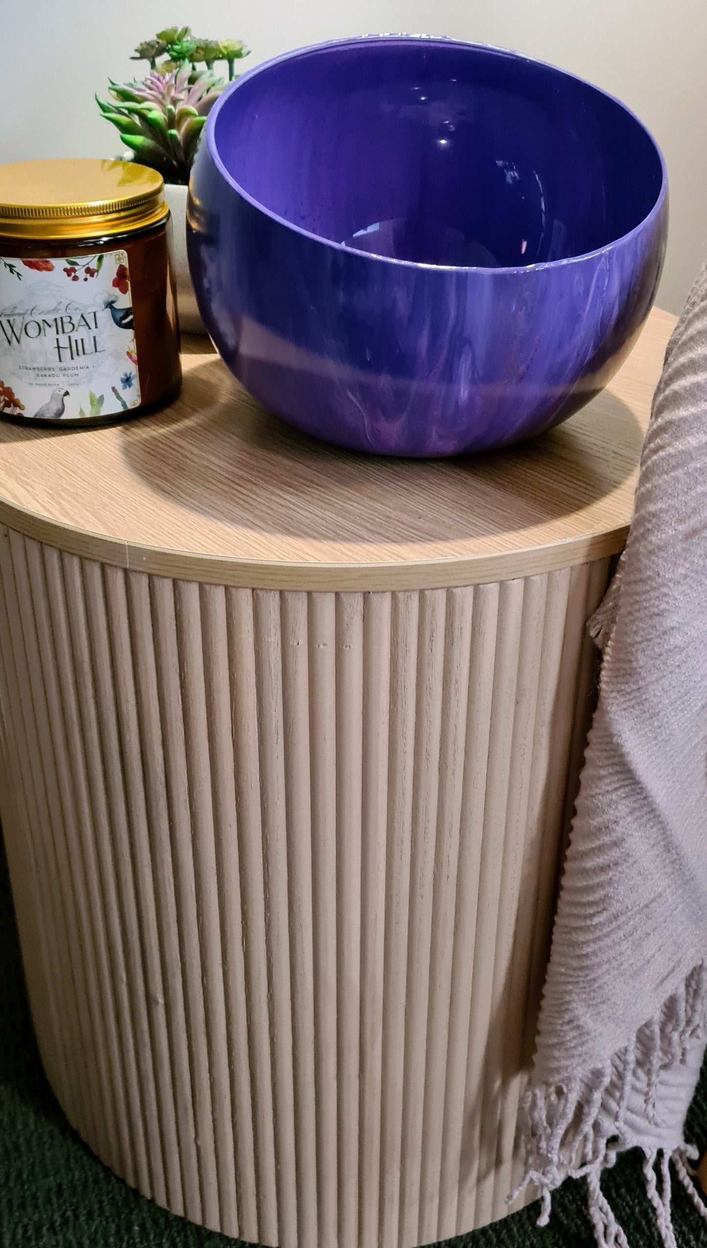 Glass bowl - Purple - Large