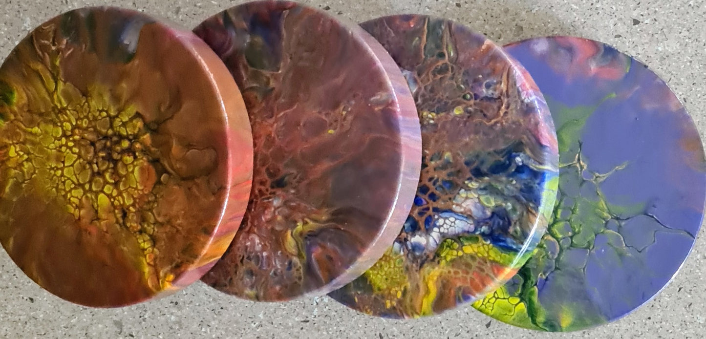 Spring colour coasters